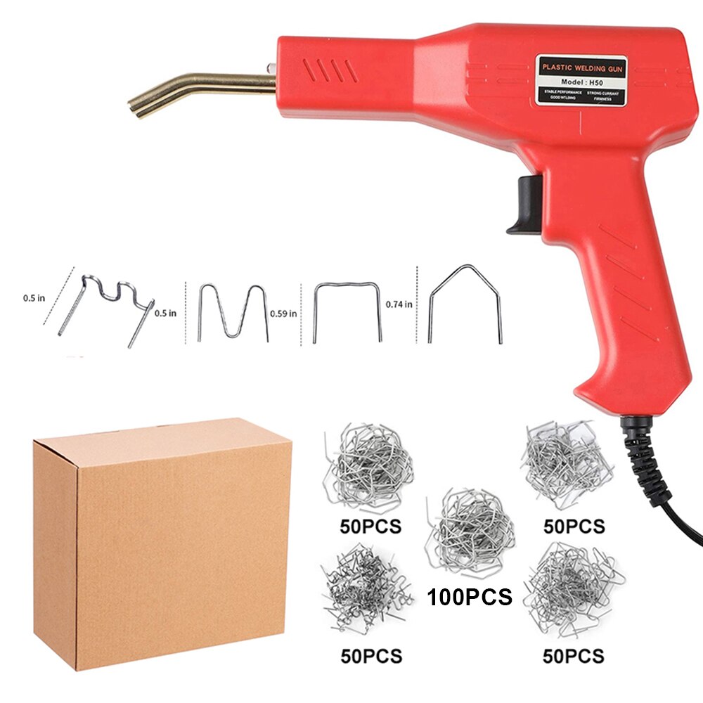50W Handheld Plastic Welding Machine Cordless Garage Tool Thermal Stapler PVC Portable Car Repair Welding Tool: 110V US plug / STYPE A300