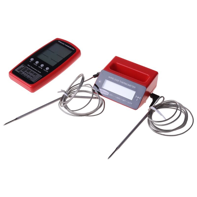 Termómetro Digital inalámbrico de doble sonda para cocina, utensilio medidor de carne para ahumar y cocinar