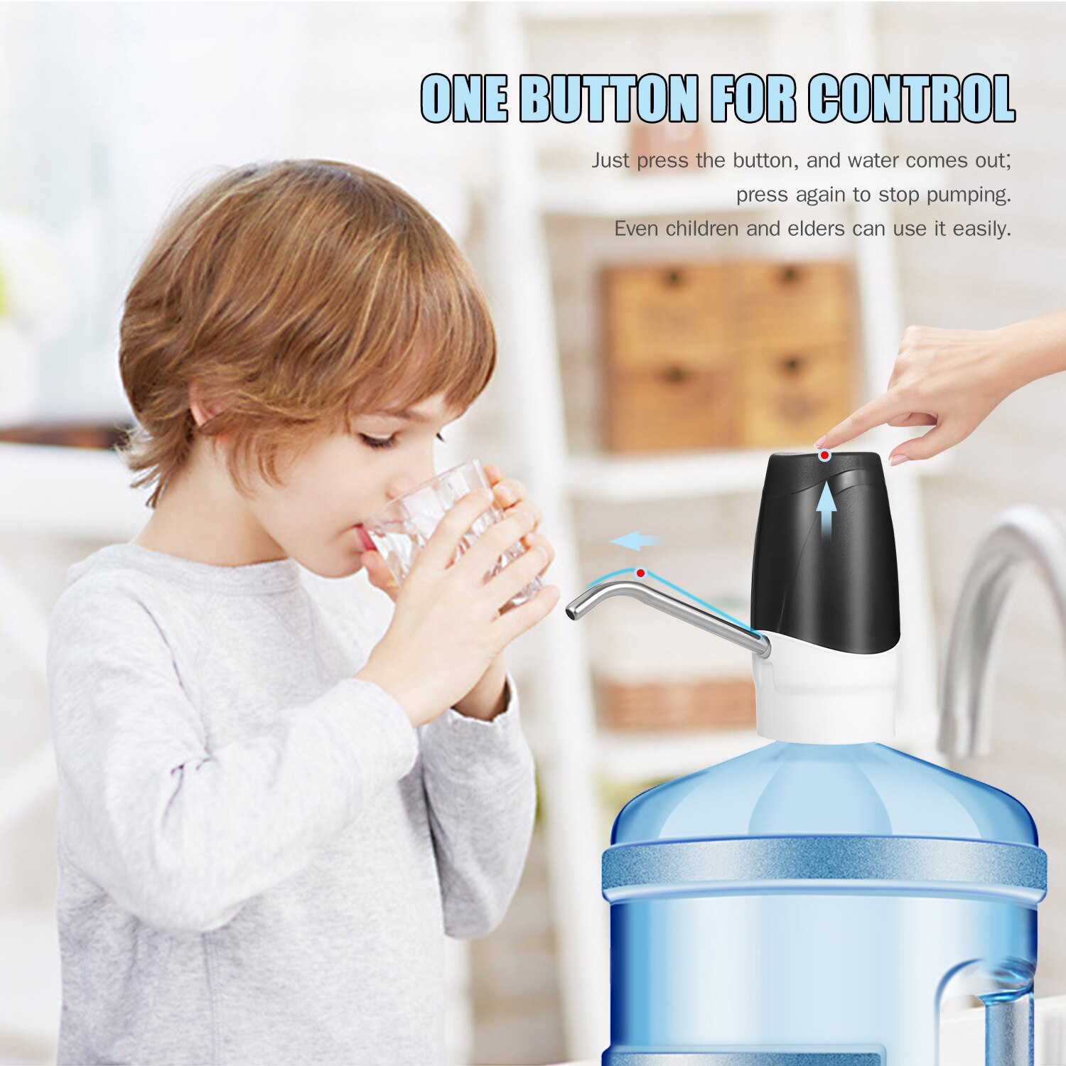 Electric Drinking Water Pump Portable USB Rechargeable Automatic Water Dispenser Intelligent Water-suction Device Home Office