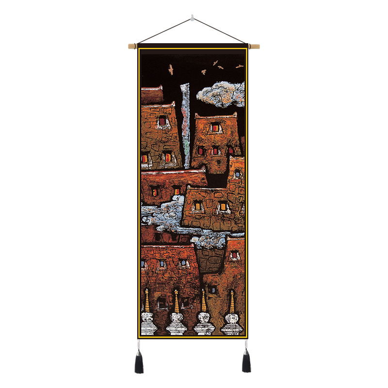 Tibetan Art Hanging Tapestry Velvet Cloth Scroll Painting Wall Pictures Home Tibet Bedroom Art Ethnic Decorative Wall Tapestries