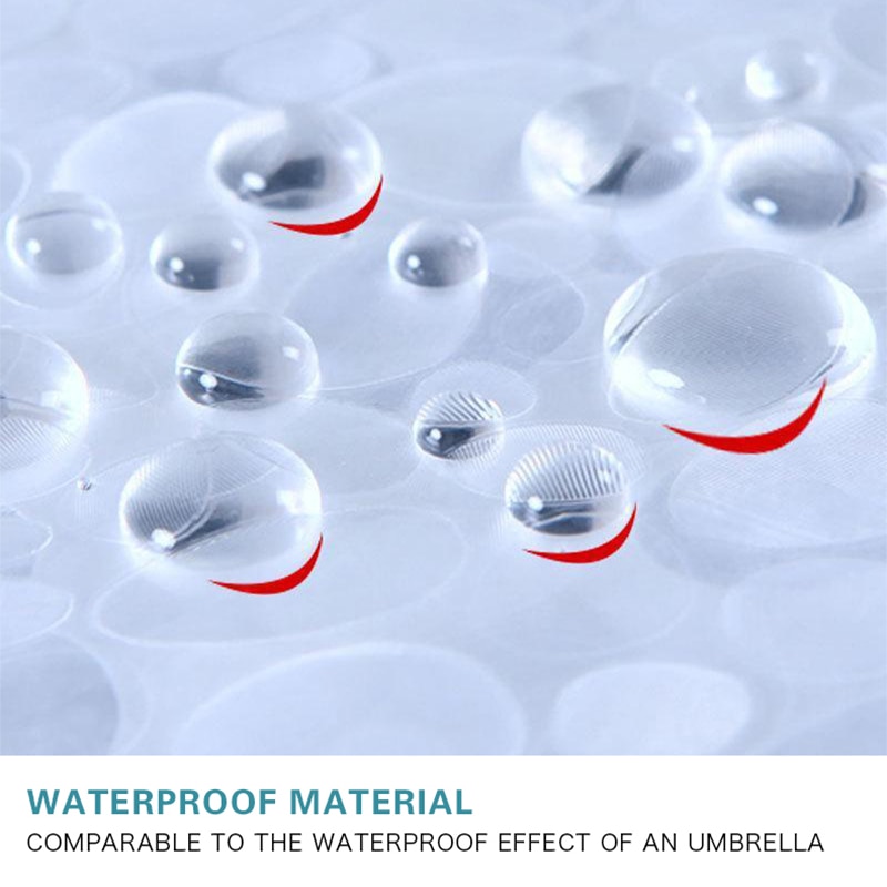 3D Sheer Shower Curtain Waterproof Shower Curtain Transparent Bathing Bathroom Curtains For Home Decoration Bathroom Accessories