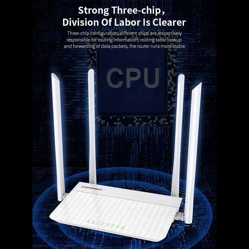 N3 V3 Wireless Router, 1200M Home Through-Wall WiFi High-Speed Smart Dual-Band 5.8 + 2.4G WIFI Router