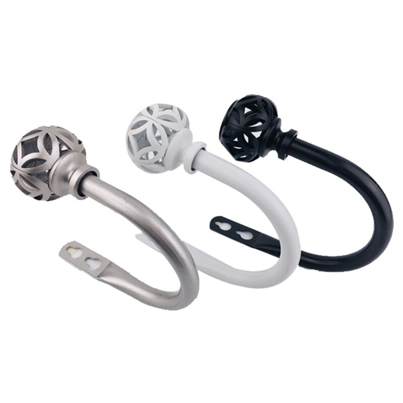 2 Pcs Decorative Curtain Drapery Holdback Metal Window Drapery Holder Wall Mounted Drapery Tiebacks with Screws Durable