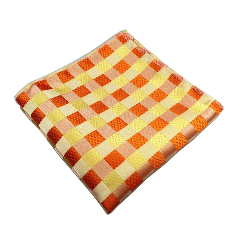 Mouchoir en soie Plaid tissé motif Paisley Hanky pour hommes, pochettes carrées, idéal pour les affaires, mariage: 16