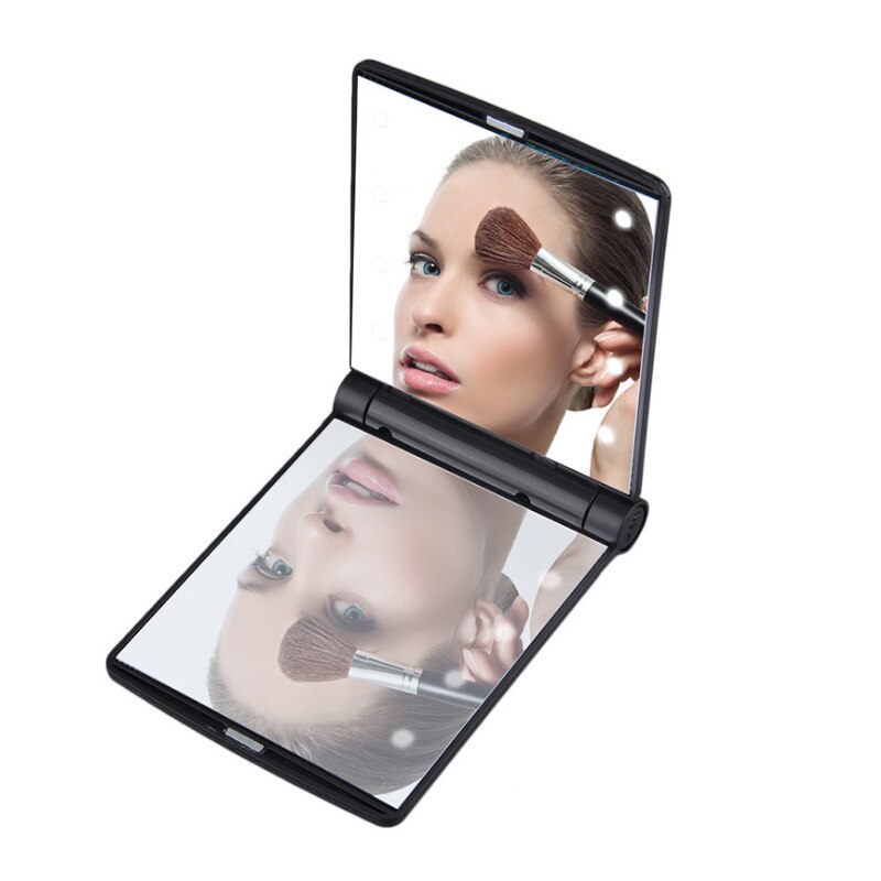 Led Makeup Mirror USB Storage LED Face Mirror Adjustable Touch Dimmer Led Vanity Mirror Stand Up Desk Cosmetic Mirror: Style
