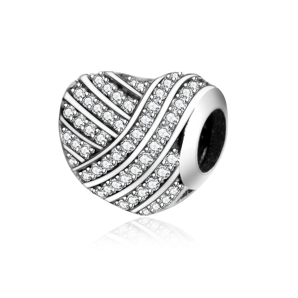 2018 beliebte europäische liebeslinien-Charme-perlen, passend für Original europäische Charme-armbänder, aus reinem sterlingsilber, 925 herzperlen, diy-schmuck