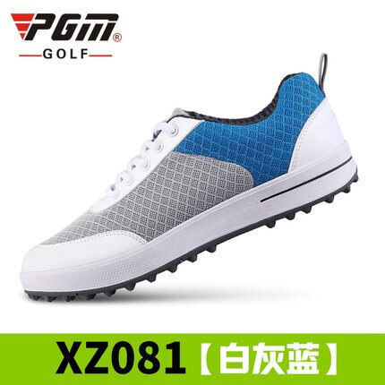 Pgm dames golfschoenen dames mesh net ademende golf tennis sneakers vetersluiting antislip lichtgewicht schoenen  b2855: Blauw / 4