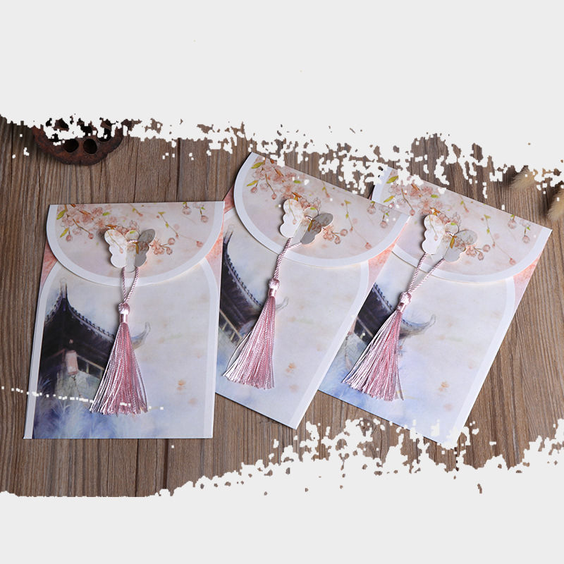 Coloffice Creatieve Chinese Stijl Retro Envelop voor Huwelijksuitnodiging Kleurrijke Schattige Papieren Envelop School Kantoorbenodigdheden 1 PC