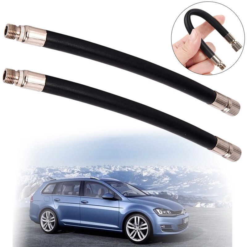 1 st förlängning 160mm dubbelhjuls lastbil skåpbil bussadapter svart flexibel gummidäcksventil