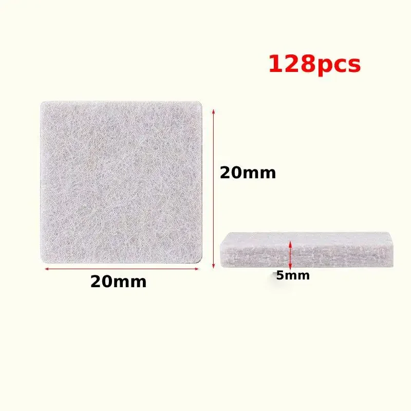 Felt Furniture Pad Round Chair Legs Anti Scratch Floor Protector Self-Adhesive Furniture Sliders for Hardwood Floors Table Couch: Black & White