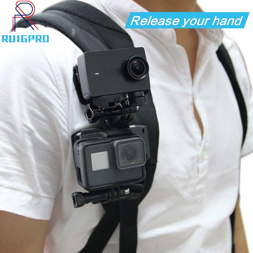 360 graden snelontgrendeling roterende rugzak hoed clip snelle klembevestiging voor gopro hero 10 9 8 7 6 5 voor gopro sport-actiecamera's