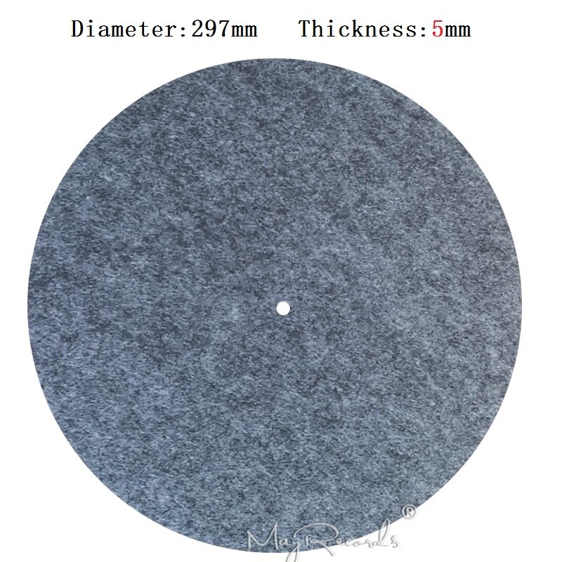 5Mm Grijs Anti-Statische Slipmat 12 ''Vilt Record Mat Voor Fonograaf Draaischijf Vinyl
