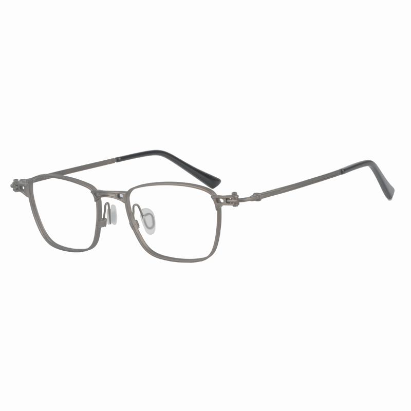 Gafas de titanio puro ultraligeras para hombre y mujer, lentes Retro para miopía, cara grande, cuadradas, antirradiación, decoloración, montura