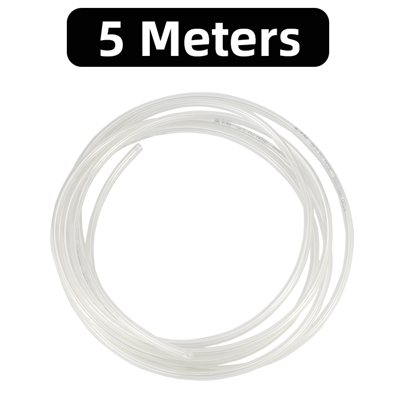 Tubo neumático de PU de aire de 2 metros/5 metros de largo, manguera de aire de 4mm, 6mm, 8mm, 10mm, 12mm, componente de tubería: Negro / 1 / 8 pulgadas