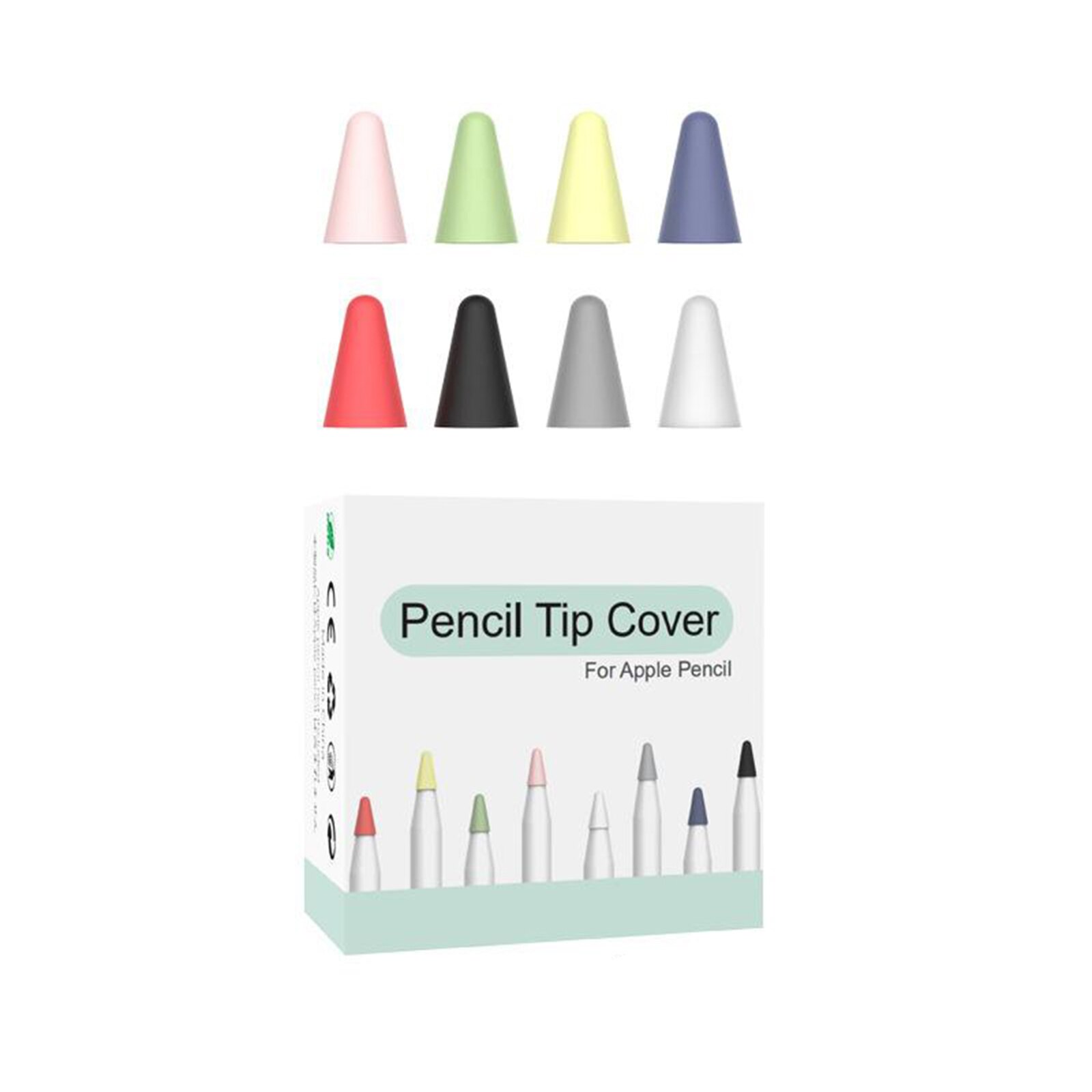 8x Touchscreen Stift Nib Spitze Fall Kappe für Apple Bleistift 1st / 2nd Gen Nicht-Slip