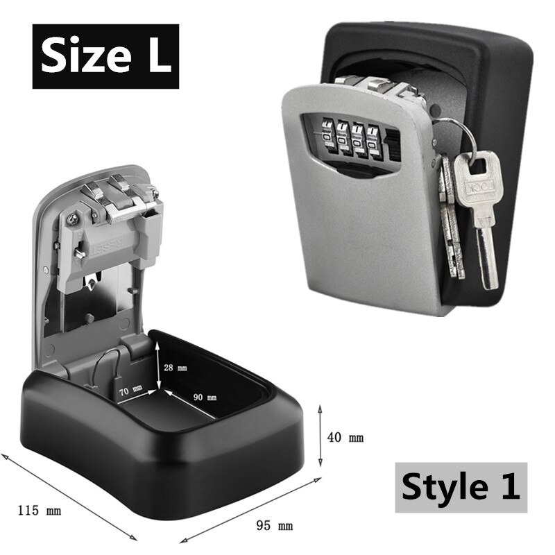 Wall Mount caja fuerte secreta Key Storage Secret Box Organizer 4Digit Combination Password Security Code Lock Home Key Safe Box