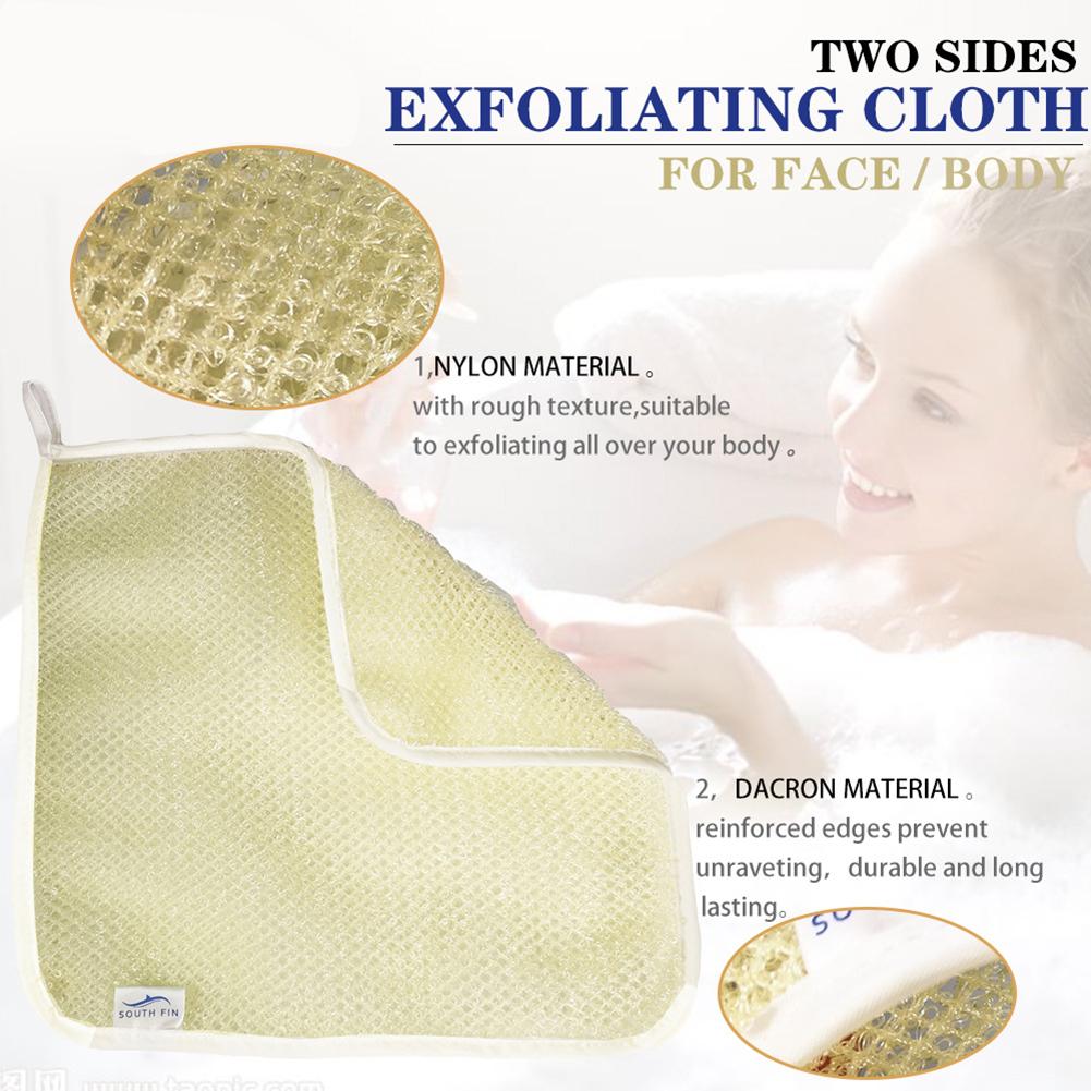 Peeling-Waschlappen Set – 3 Stück, 25 X 25 Cm, Nylon, Für Körper & Gesicht | Schnelltrocknend, Maschinenwaschbar