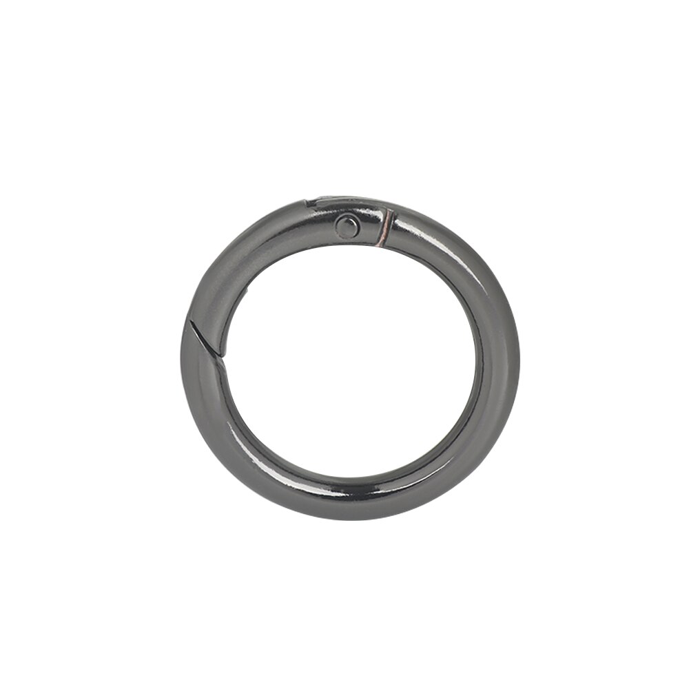 Anillo de Metal con resorte para puerta O bolso, hebilla de correa de perro, cierre a presión, gatillo de equipaje, piezas de artesanía de cuero, 4 Uds.: Black