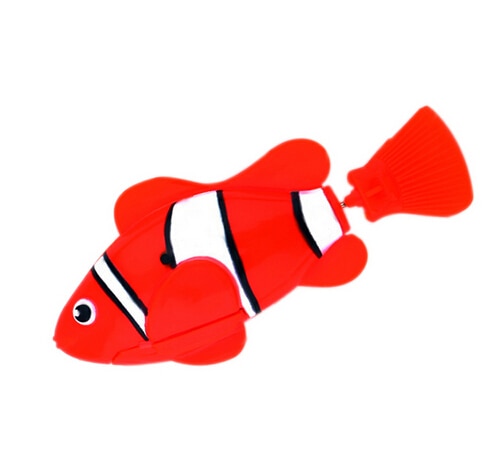MPK Vibrierende Katze Spielzeug Batterie-angetrieben Fisch, Katze Spielen Spielzeug Katze Fisch Clown Angelfish Viele Farben Erhältlich: Clownfish rot