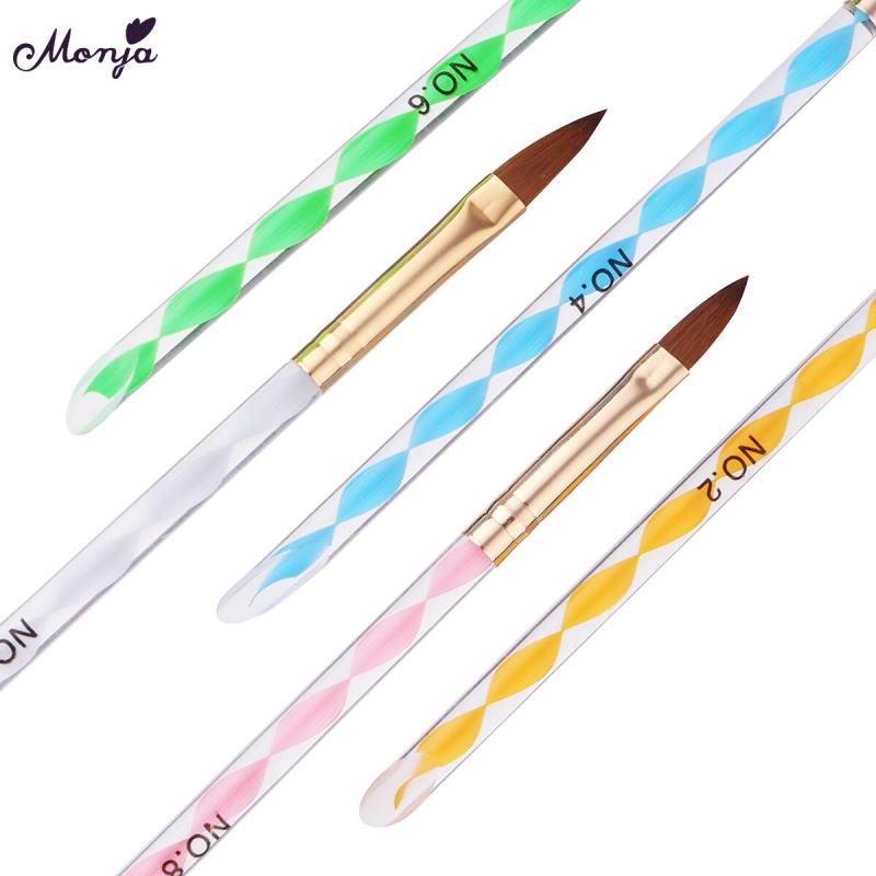 5Pcs Nail Pen Professionele Nail Art Tool Swirl Marbleizing Staal Puntjes Pen Nail Puntjes Pen Manicure Nail Art Tool nail Art