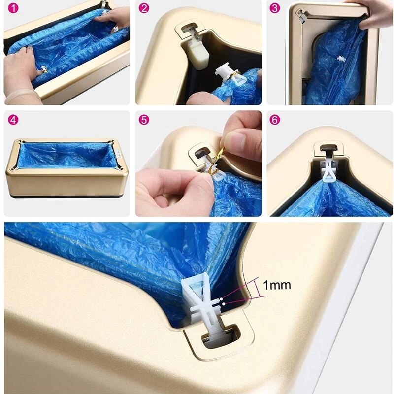 Disposable T-Buckle Overshoes for Automatic Shoe Cover Dispensers Dustproof Boot Covers Waterproof Plastic and Non-Woven Indoor