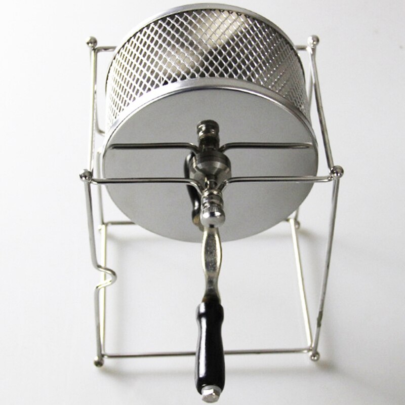 Stainless Steel Coffee Roaster Manual Hand-Operated Rotary Gas Alcohol Stove Bean Baking Maker Espresso Machine