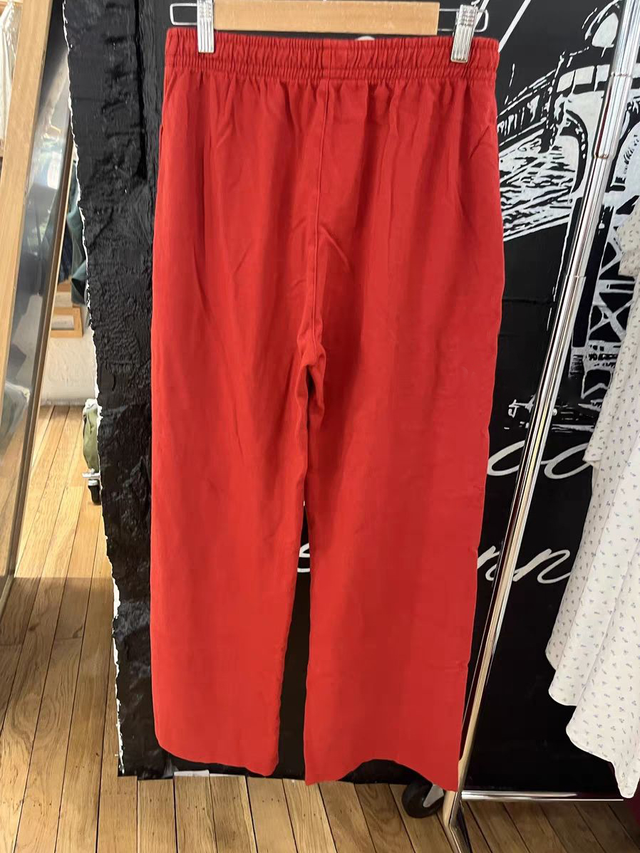 Røde, lige, løse joggingbukser til kvinder med snøre, efterårsbukser med bred talje i bomuld, vintage streetwear, sport, lange bukser  y2k