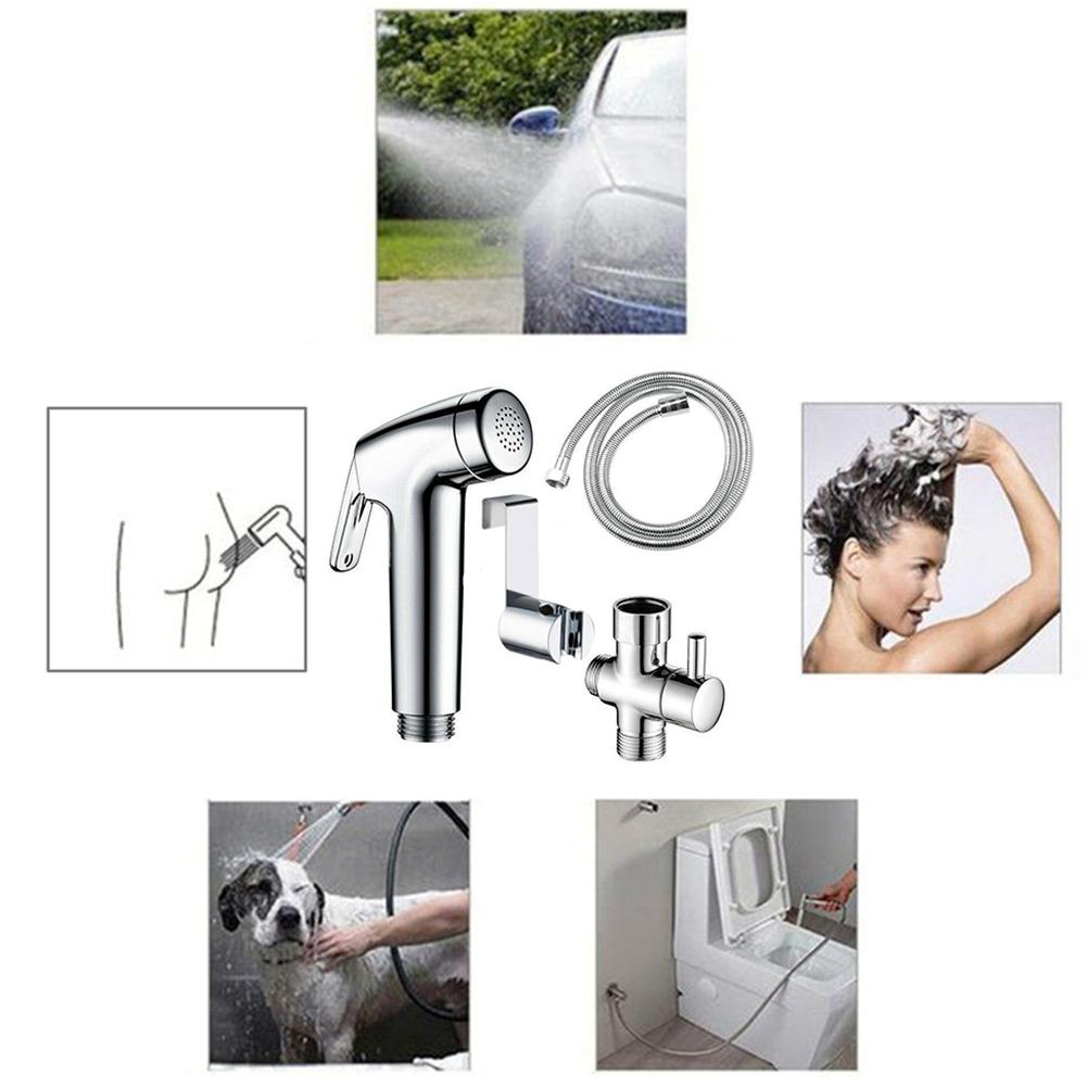 Bidet Toilet Sprayer Multi-functional Flow Control Plastic Toilet Cleaning Rinser Pet Small Shower