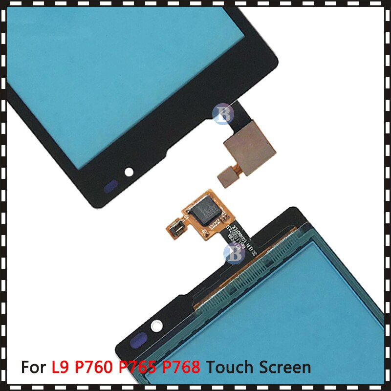 Gran , 4,7 ", para LG Optimus L9 P760 P765 P768, Sensor de Digitalizador de pantalla táctil, Panel de lente de vidrio exterior, negro, blanco + seguimiento