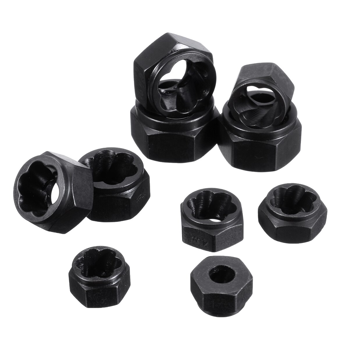 10pcs Damaged Nut Bolt Low Remover Stud Extractor Set Broken Screw Stripped Removal Tool Hardware Repair Hand Tool