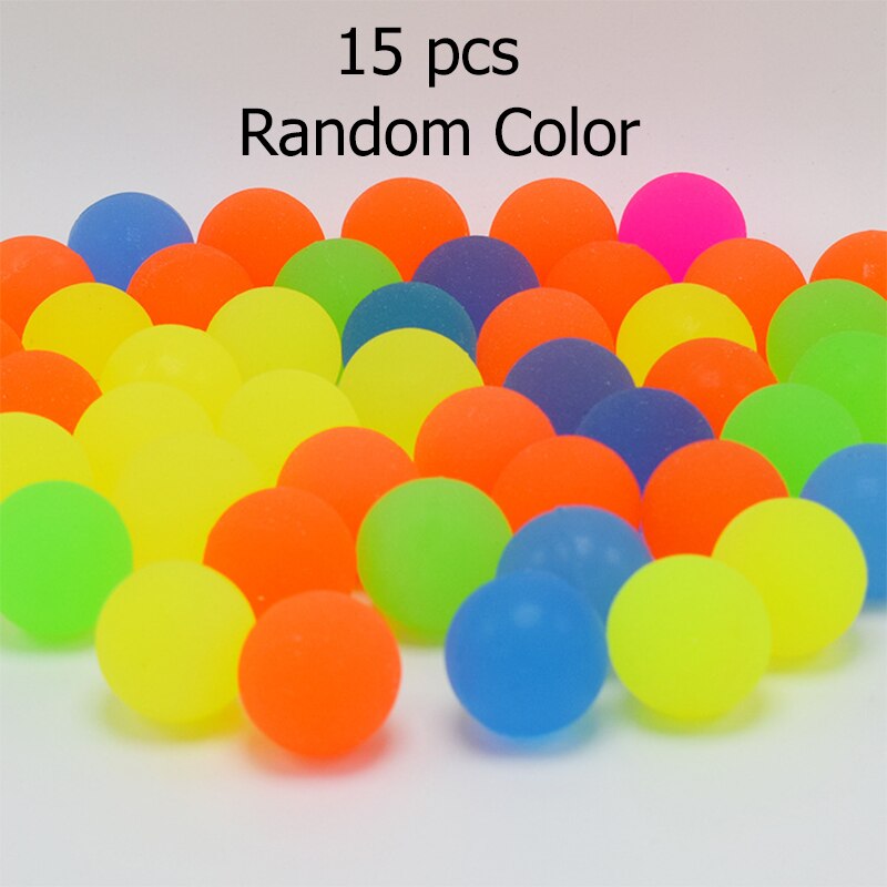 15 Teile/los Hohe Bounce Spielzeug Bälle Kinder Party Favor Dekoration Kinder Springenden Ball Muster Soild Farbe Zwei-farbe bounce Ball: WHITE