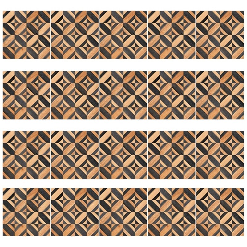 20pcs Imitation Wood Grain Tile Floor Wall Sticker Self Adhesive DIY Kitchen Bathroom Home Decoration: A