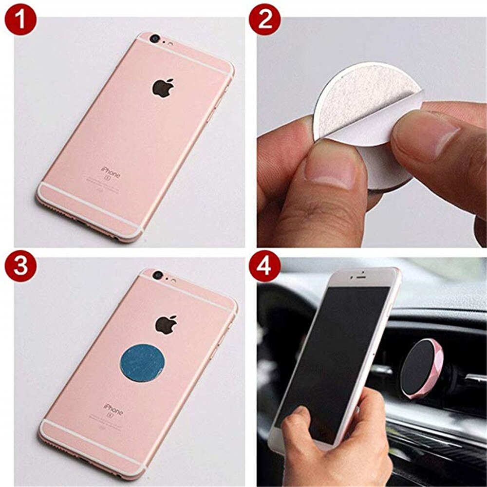 Soporte magnético de teléfono para coche, placa de Metal de 5/10/20 piezas 30mm, forma redonda para soporte magnético de teléfono de coche