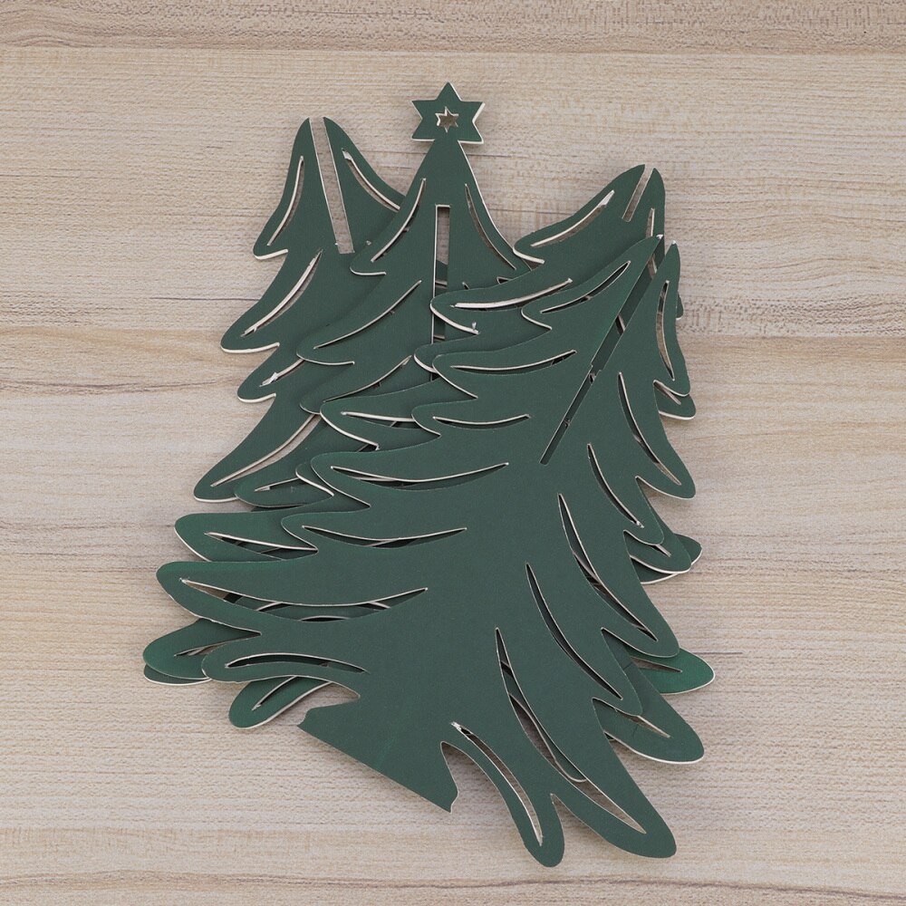 Karton 3D Kerstboom Ornamenten Partij Tafel Craft Middelpunt Voor Decoratie (Groene Olijf)