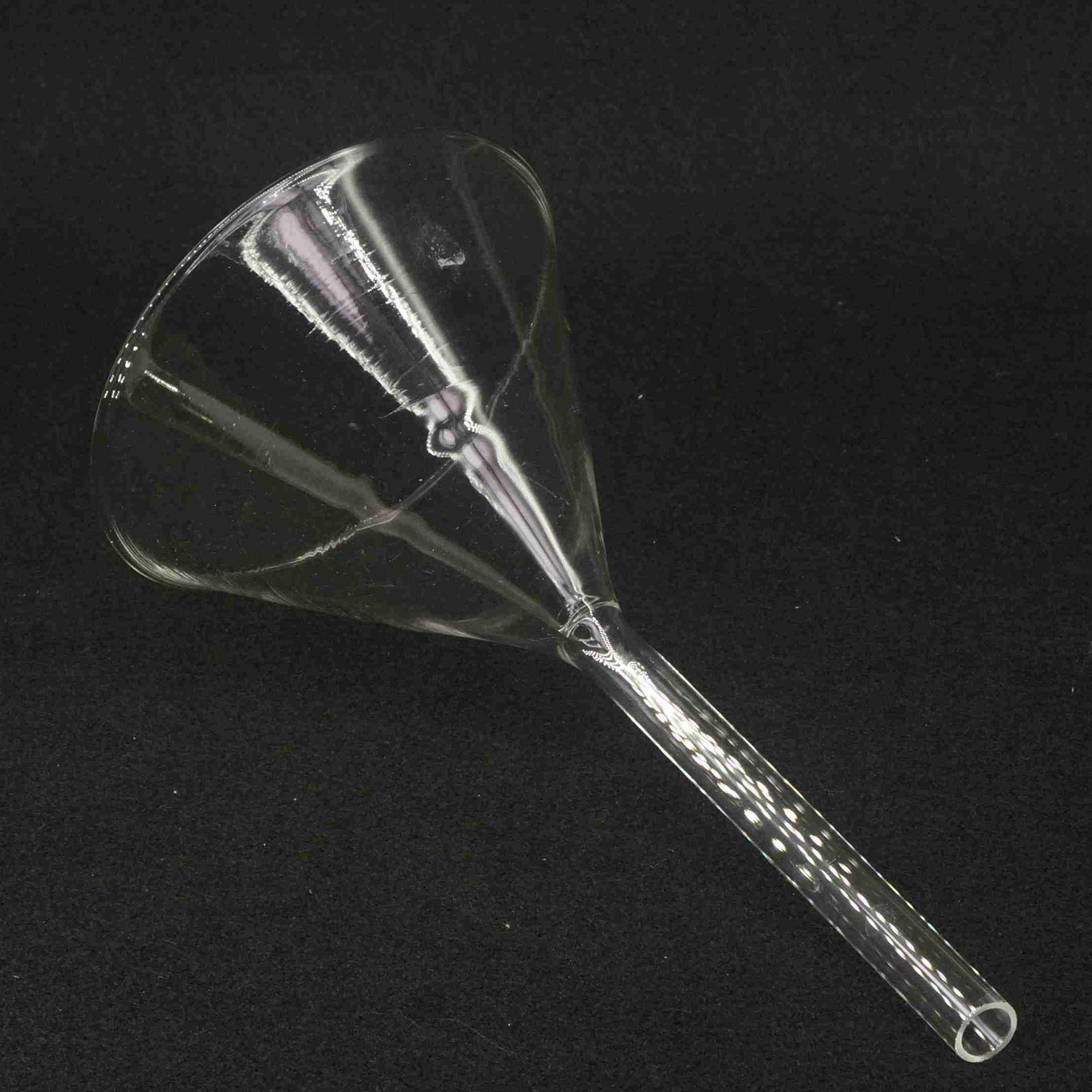 Funil miniatura do triângulo dos produtos vidreiros de borosilicate do funil de vidro do laboratório de 120mm