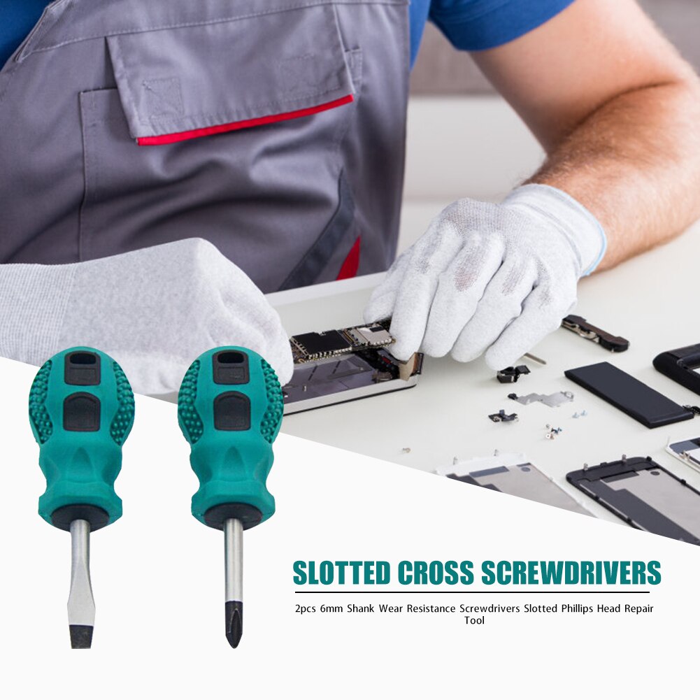 2Pcs Ingelaste Kruis Telescopische 6Mm Schroevendraaier Kleine Radijs Schroevendraaier Mini Ultra Korte Schroevendraaier Micro Schroevendraaier Repairtool