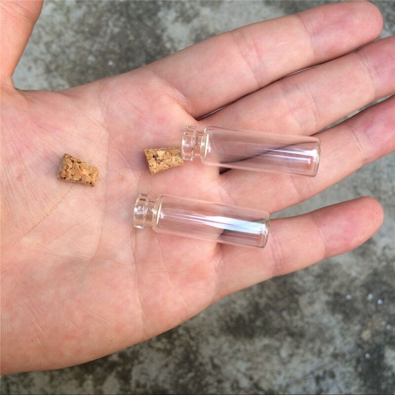 12*40*6mm 2,3 ml Glasflaschen Mit Korken Kleine transparent Mini Leere Glas Fläschchen Gläser 200 teile/los