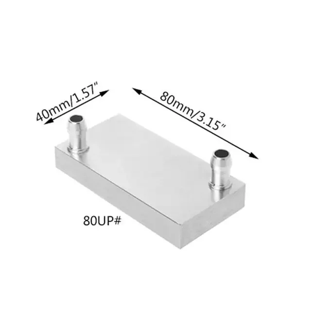 Aluminium Wasser kühl Block Kühlkörper für PC Laptop CPU Kühler Kühler 40/80/120/160/180/200/240mm: Tiefe Blau