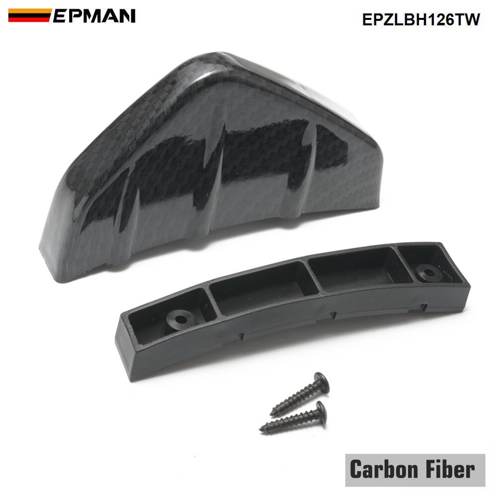 EPMAN Universal Modified Rear Bumper By Bumper Chassis Decorative Small Surrounded Cast Shark Diffuser Spoiler EPZLBH125: Carbon Fiber