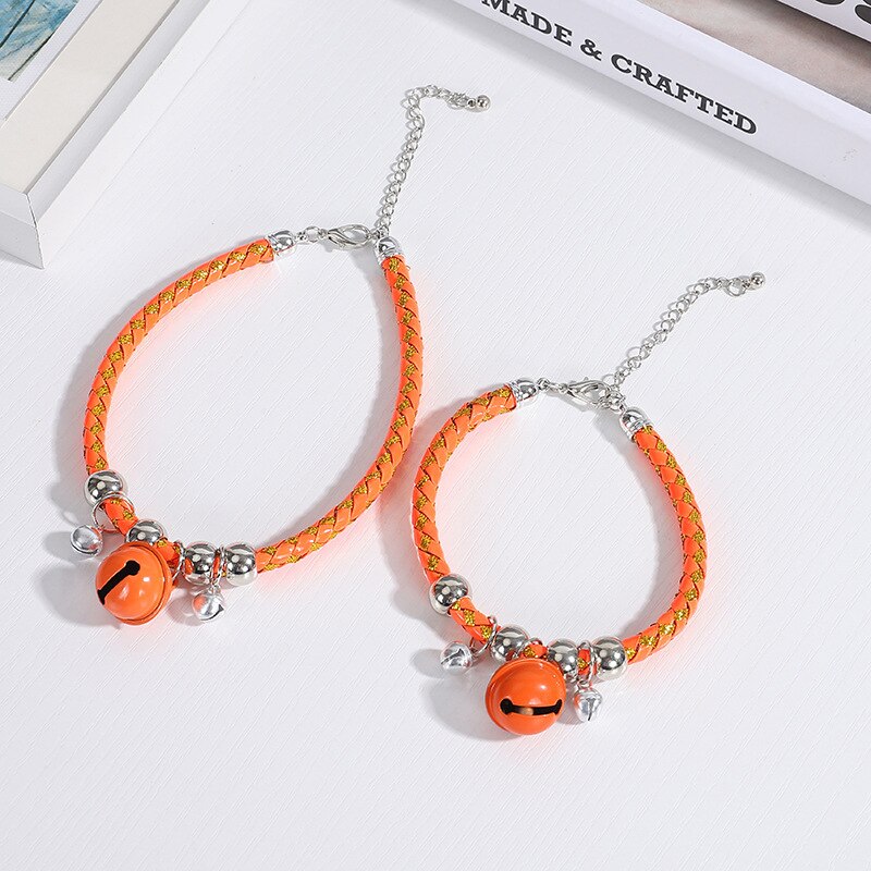 2 Stks/set Leuke Katten Halsbanden Met Hanger Verstelbare Veiligheid Kraag Puppy Chihuahua Konijn Ketting Met Bells Huisdieren Accessoires