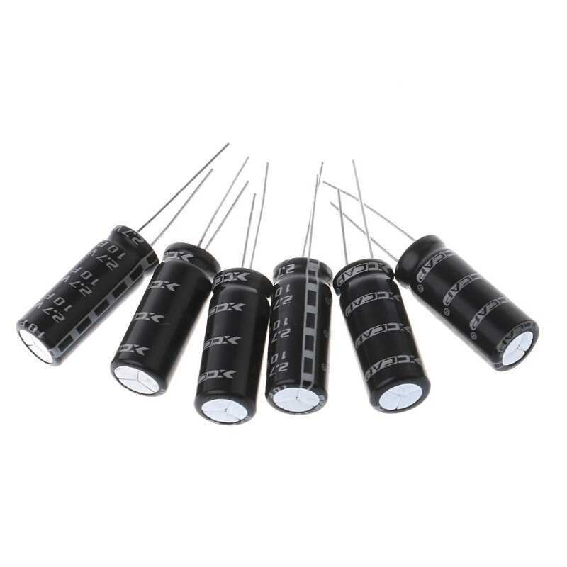 JENOR 6x 2.7V 10F Cylindrical Ultra Super Farad Capacitor High Power