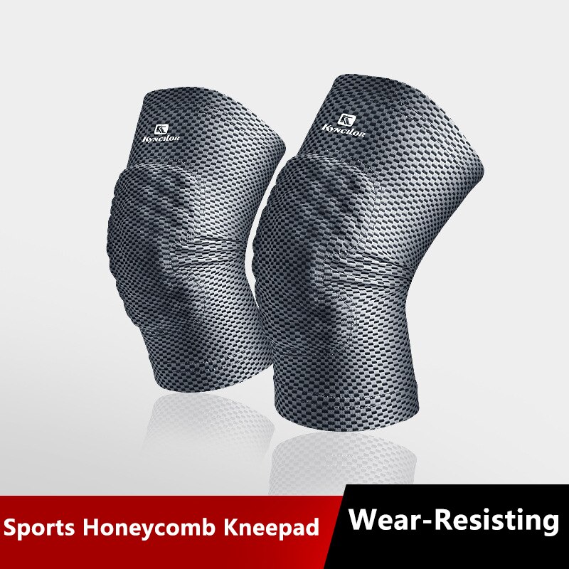 1pc honingraat sport kniebeschermers ademend kniebeschermers buiten paardrijden hardlopen basketbal voetbal volleybal brace kniebeschermers