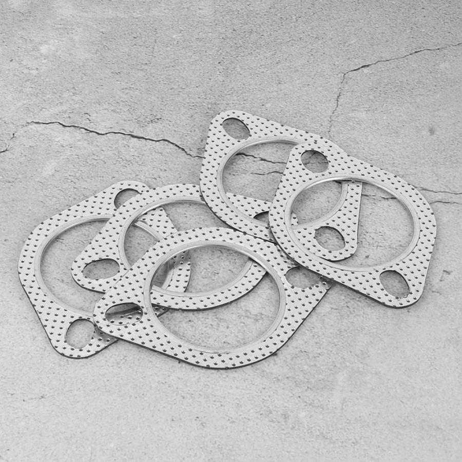 2.5 " aluminiumslegering udstødningshoved down pipe manifold samler flange pakning 2 bolt udstødnings pakning biltilbehør