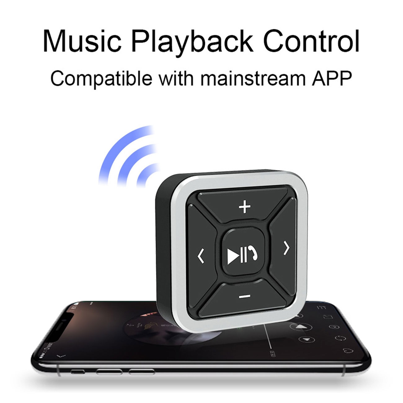 Wireless Car Bluetooth Audio Controller Button Music Remote Control Steering Wheel Player for iOS Android Devices