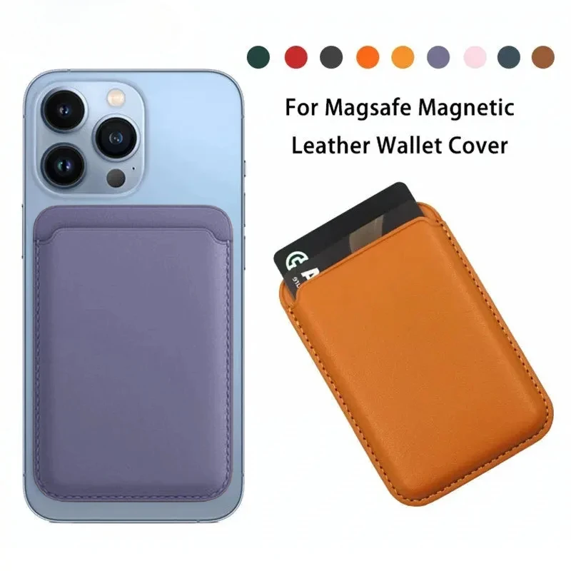 Mobilskal vanuoxin för iphone max mini serise magnetisk läder korthållare plånbok för apple magsafe fodral tillbehör mobilskal
