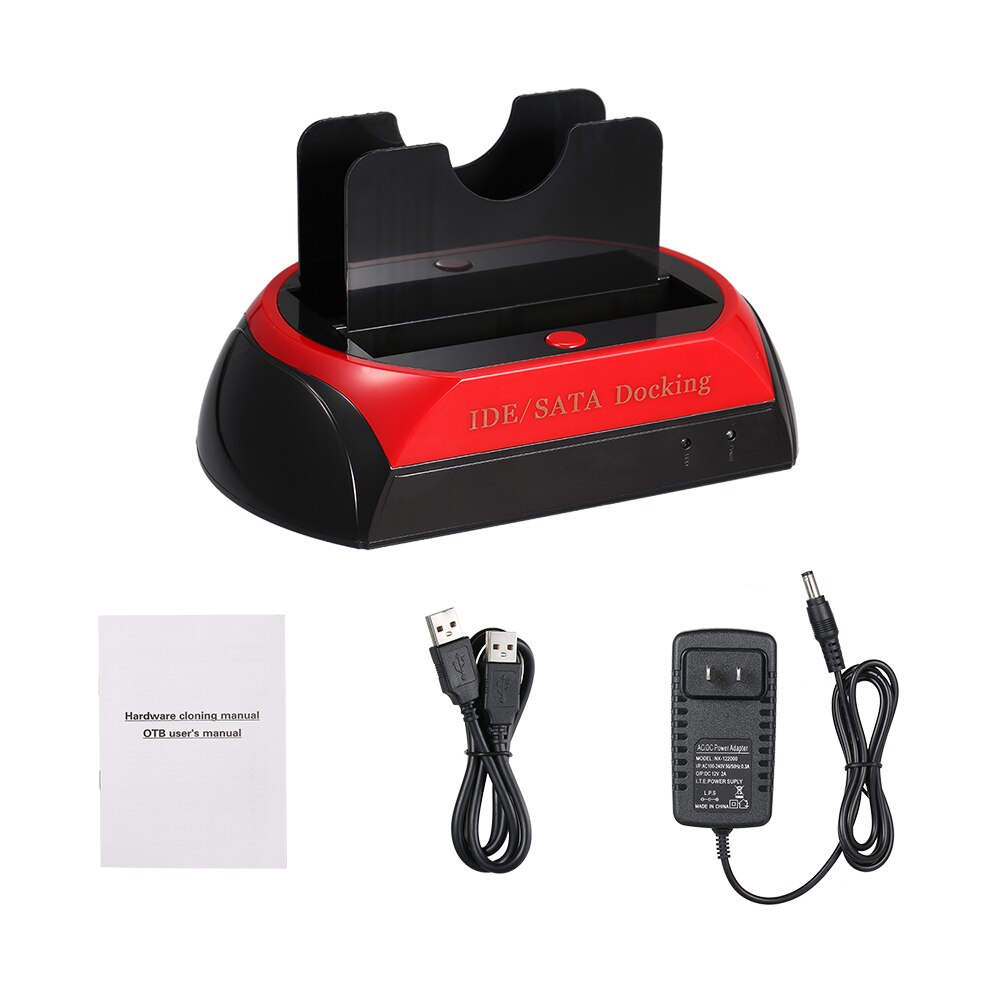 Hdd Docking Station Dual Interne Harde Schijf Docking Station Base Hdd Behuizing Voor 2.5 Inch 3.5 Inch Ide/ sata Usb 2.0