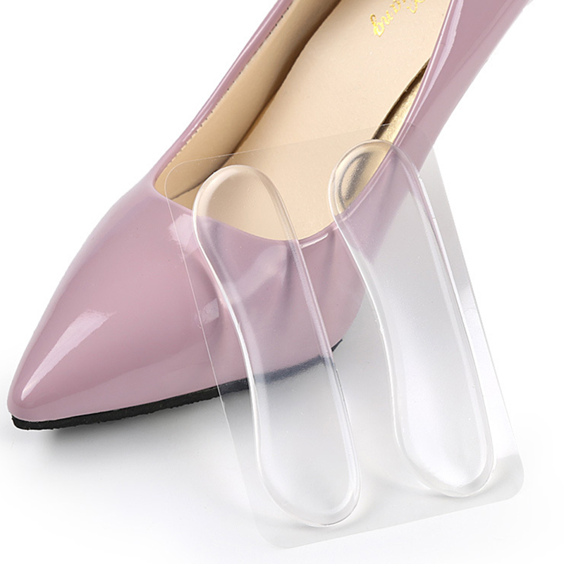 Ushine gennemsigtig hælbeskyttelse indlægssåler silikone gel hæl klistermærke silikone hæl sko post bag hæl indsats
