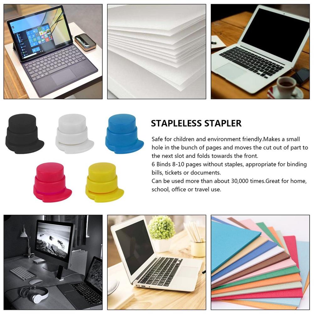 Superior 1pcs Office Staple Free Stapleless Stapler Home Paper Binding Binder Paperclip Stylish Home Office Stationery