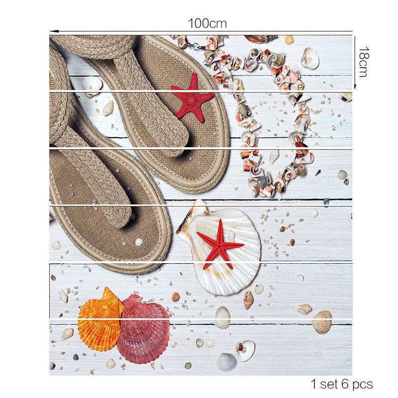 Ocean series Stairs Mural Stickers DIY Self-Adhesive Decal Wallpaper for Ocean Theme Hotel and Restaurant Home Decoration: 7