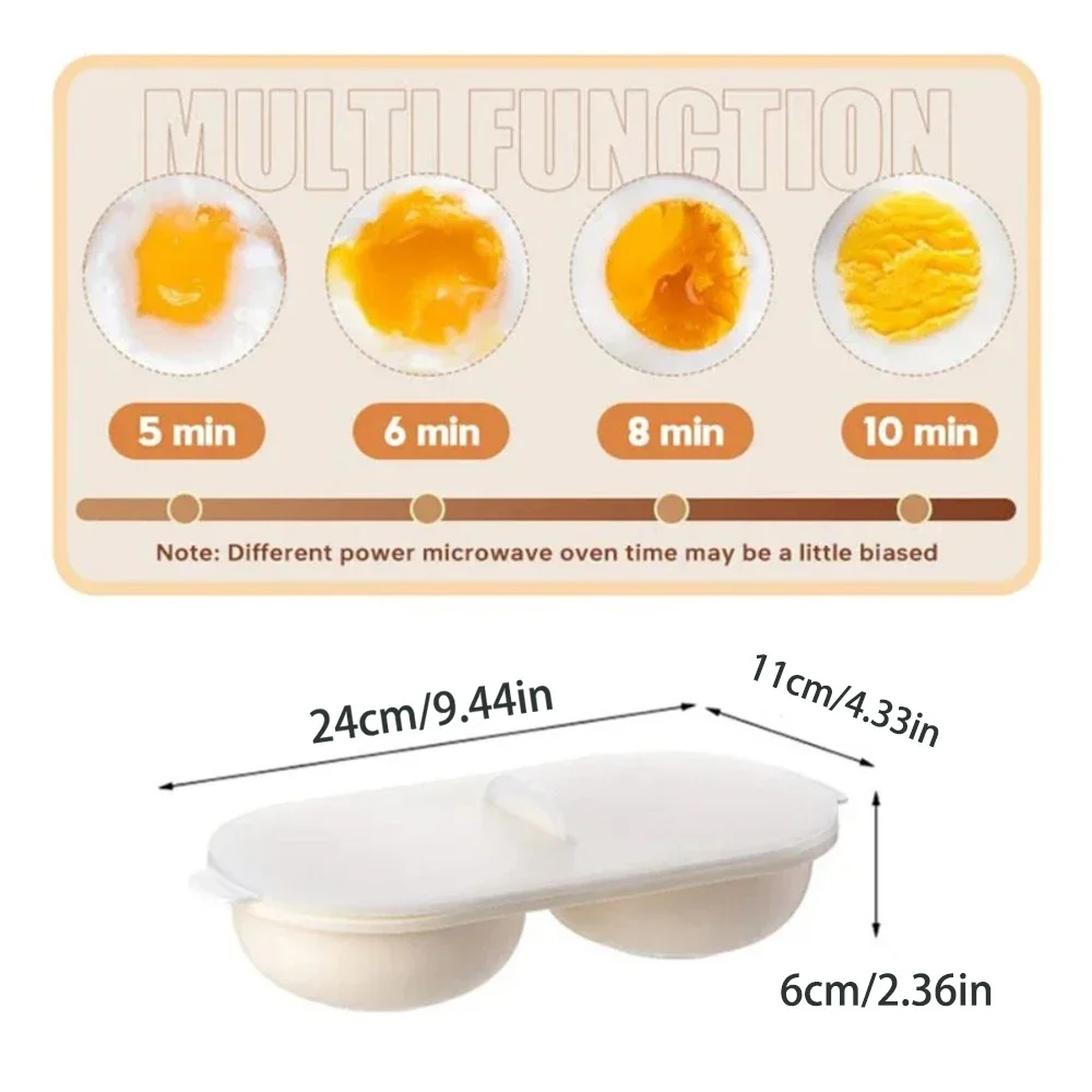 1 microwave egg boiler, double cup egg boiler, egg white separation kitchen small tool cooking tool